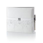 Lace with Buckle Embellishment Guest Book