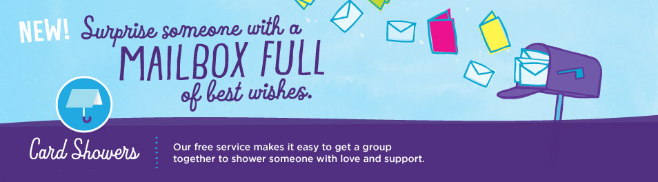 Surprise someone with a mailbox full of best wishes. Our free service makes it easy to get a group together to shower someone with love and support.
