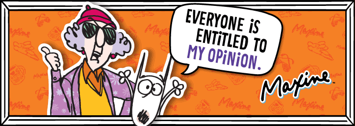 Everyone is entitled to my opinion.