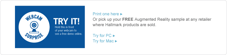 Webcam Surprise, Try it! Hold this in front of your webcam to see a free dem online.
